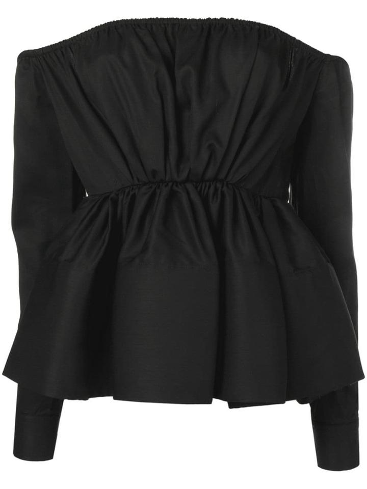 Marques'almeida Off-the-shoulder Blouse - Black