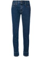 Stella Mccartney Flower Printed Cuff Jeans - Blue