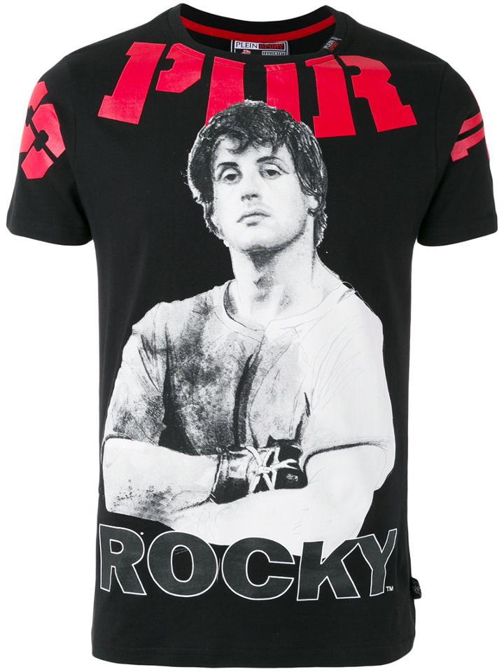 Plein Sport - Graphic Print T-shirt - Men - Cotton - Xxl, Black, Cotton