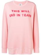 Zoe Karssen This Will End In Tears Sweatshirt - Pink & Purple