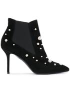 Premiata Pearl Studded Booties - Black
