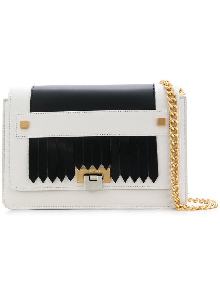 Visone Medium Lizzie Shoulder Bag - White