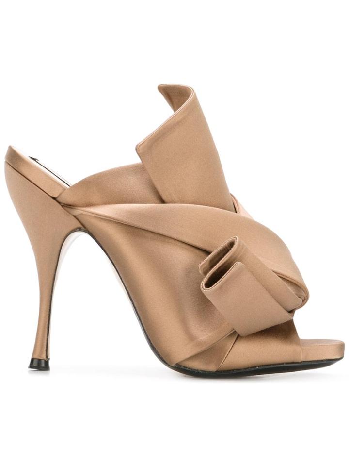 No21 Bow Detail Mules - Nude & Neutrals