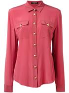 Balmain Chest Pocket Button-up Shirt - Pink & Purple