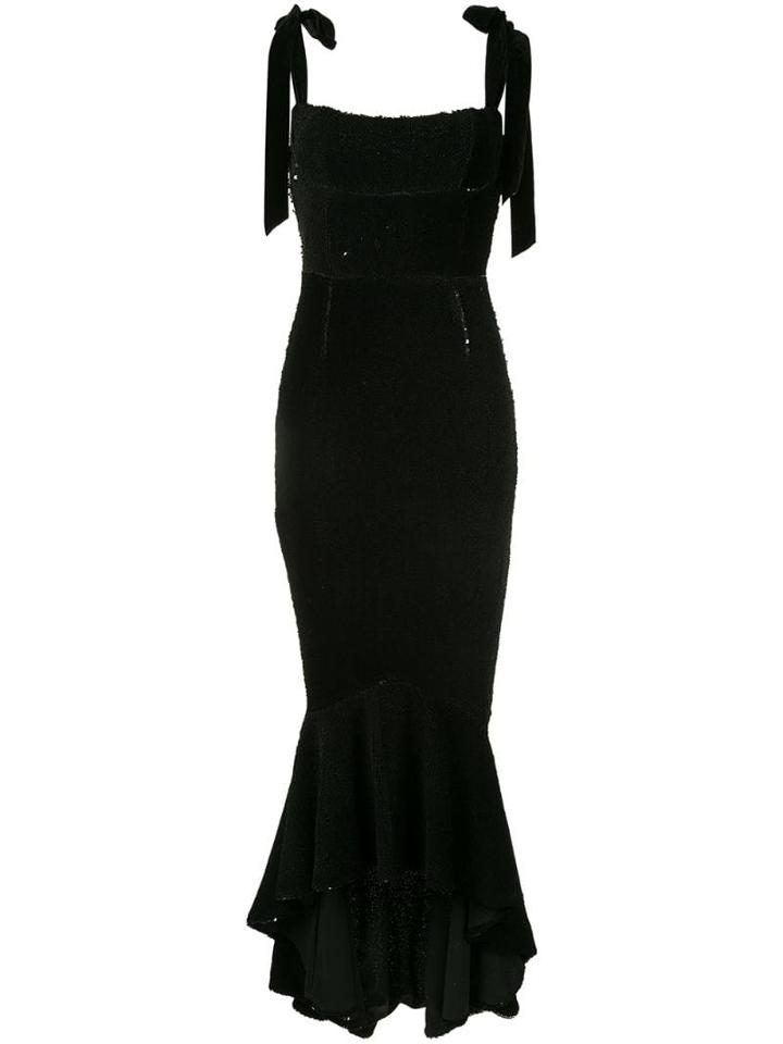 Rachel Gilbert Addie Sequin Fitted Dress - Black