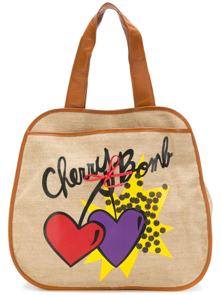 Sonia By Sonia Rykiel Cherry Bomb Print Tote - Nude & Neutrals