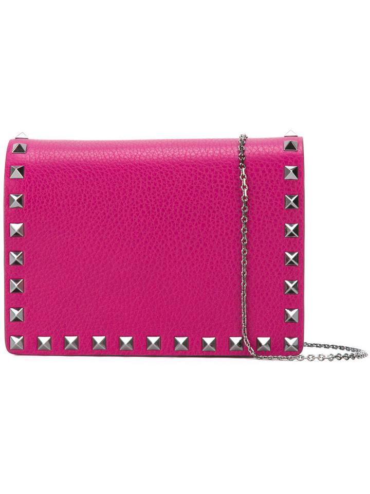 Valentino Valentino Garavani Rockstud Crossbody Bag, Women's, Pink/purple, Calf Leather