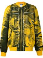 Moschino Trompe-l'oeil Bomber, Men's, Size: 54, Yellow/orange, Cotton/polyester