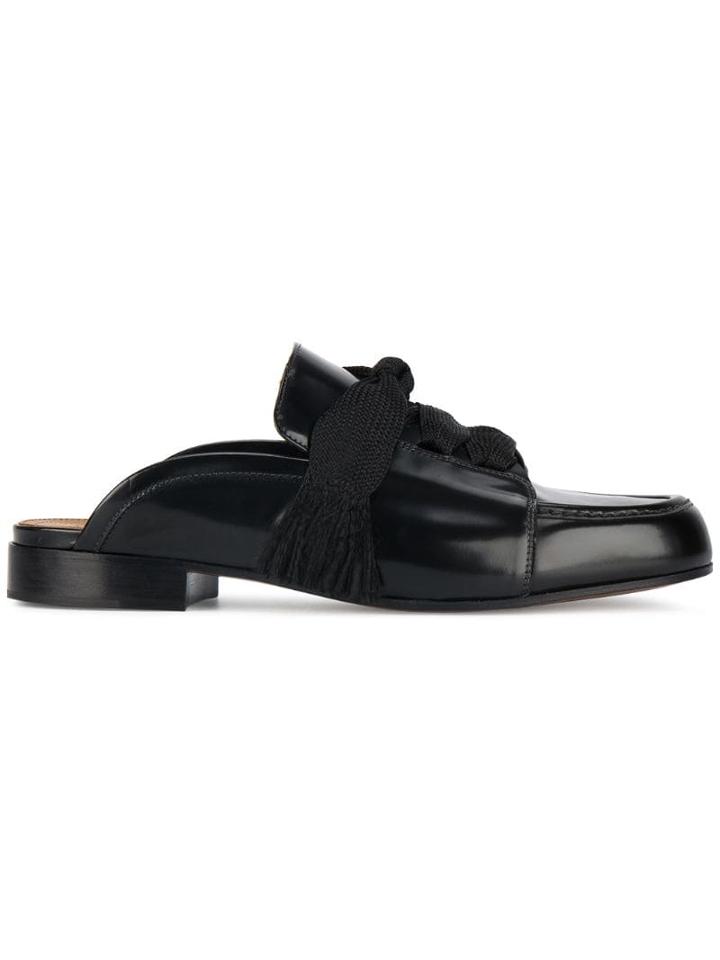 Chloé Black Harper Gloss Leather Mules