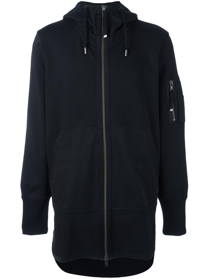 Diesel Black Gold 'sissimy' Long Length Hoodie, Men's, Size: Small, Cotton/polyester/spandex/elastane