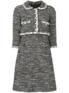 Edward Achour Paris Collar Style Short Dress - Grey