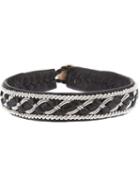 Ulla Soucasse Woven Leather And Chain Bracelet