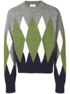 Ami Alexandre Mattiussi Argyle Pattern Sweater - Grey