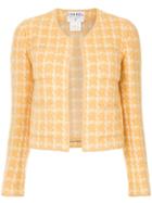 Chanel Vintage Patterned Collarless Jacket - Yellow & Orange