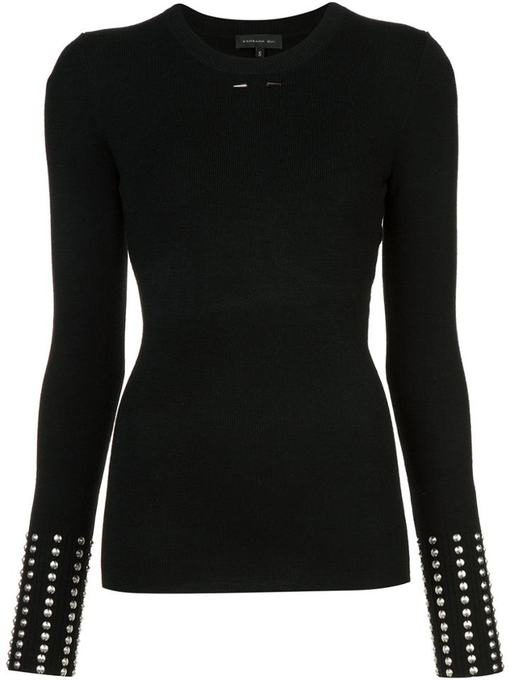 Barbara Bui Studded Cuff Sweater - Black