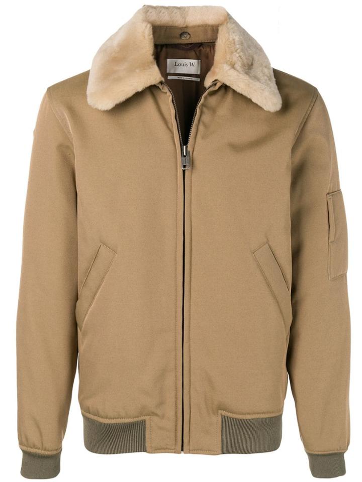 A.p.c. Shearling Collar Jacket - Green