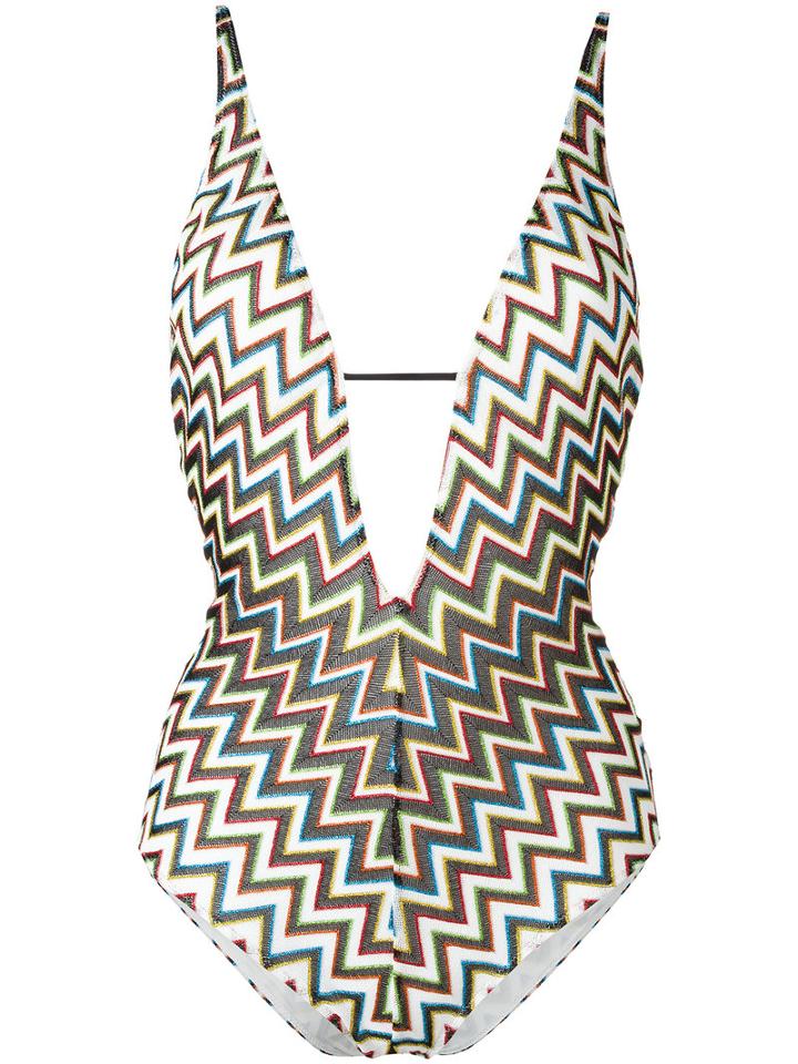 Missoni Zig Zag Swimsuit, Women's, Size: 42, Elastodiene/nylon/polyester/rayon
