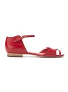 Sarah Chofakian Leather Sandals - Red