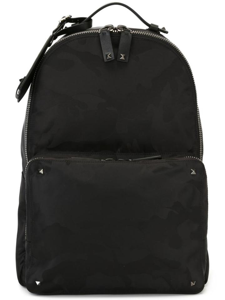 Valentino Rockstud Backpack, Black, Leather/nylon