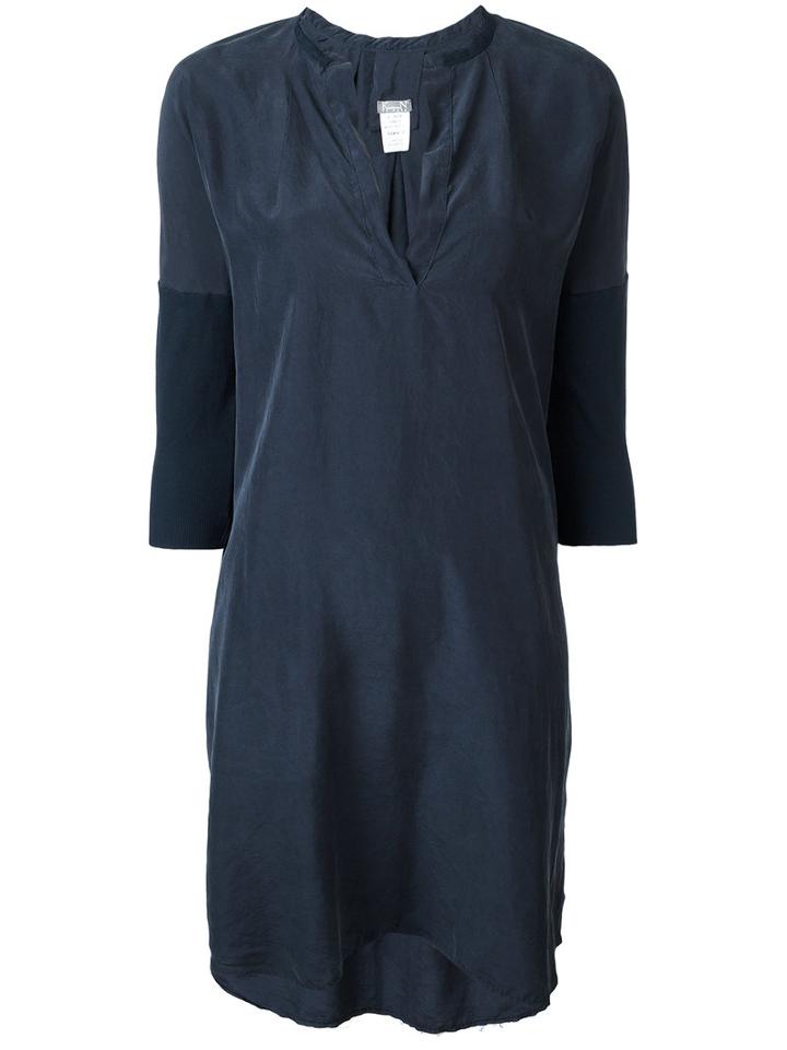 Kristensen Du Nord Half Placket Shirt Dress, Women's, Size: 1, Blue, Silk/cotton/spandex/elastane