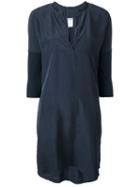 Kristensen Du Nord Half Placket Shirt Dress, Women's, Size: 1, Blue, Silk/cotton/spandex/elastane