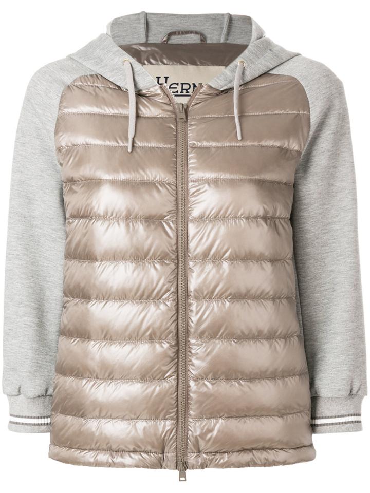 Herno Padded Panelled Bomber Jacket - Grey