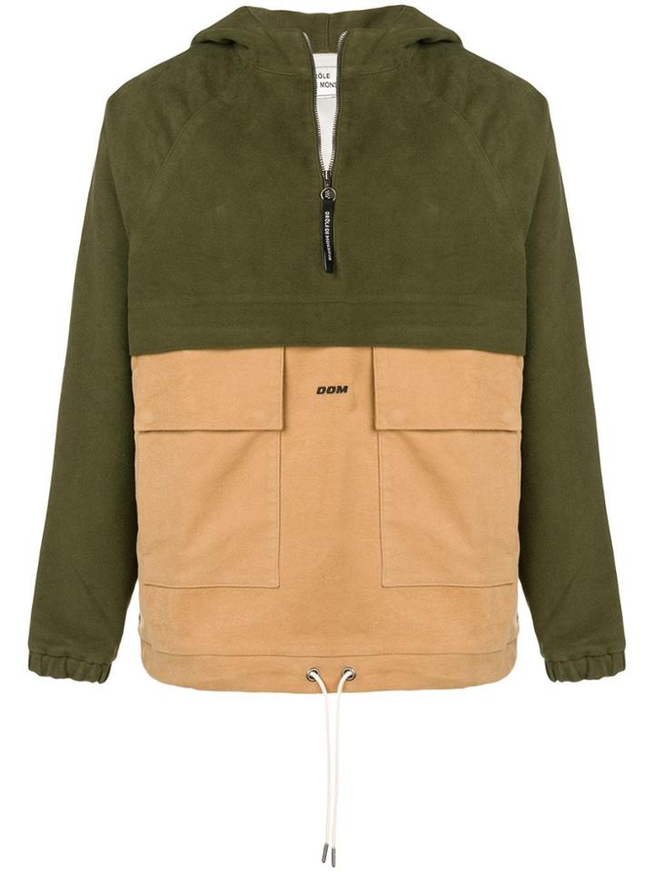Drôle De Monsieur Panel Hooded Jacket - Green