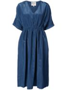 Sea - V-neck Mid-length Blouse - Women - Polyester/viscose - 4, Blue, Polyester/viscose