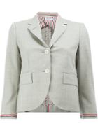 Thom Browne Cropped Blazer Jacket, Men's, Size: 40, Grey, Silk/wool