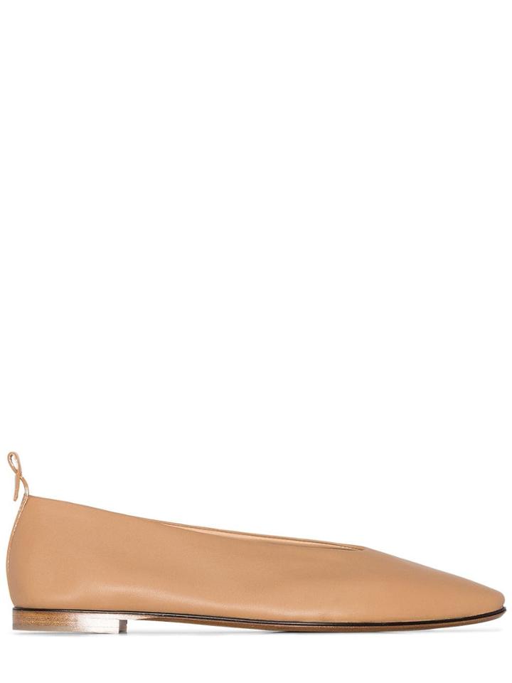 Bottega Veneta Almond-toe Ballerinas - Neutrals