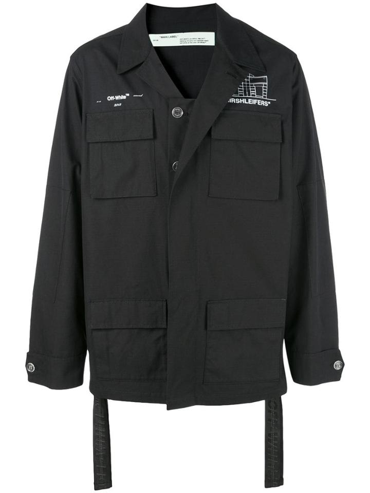 Off-white Multi-pocket Lightweight Jacket - Black