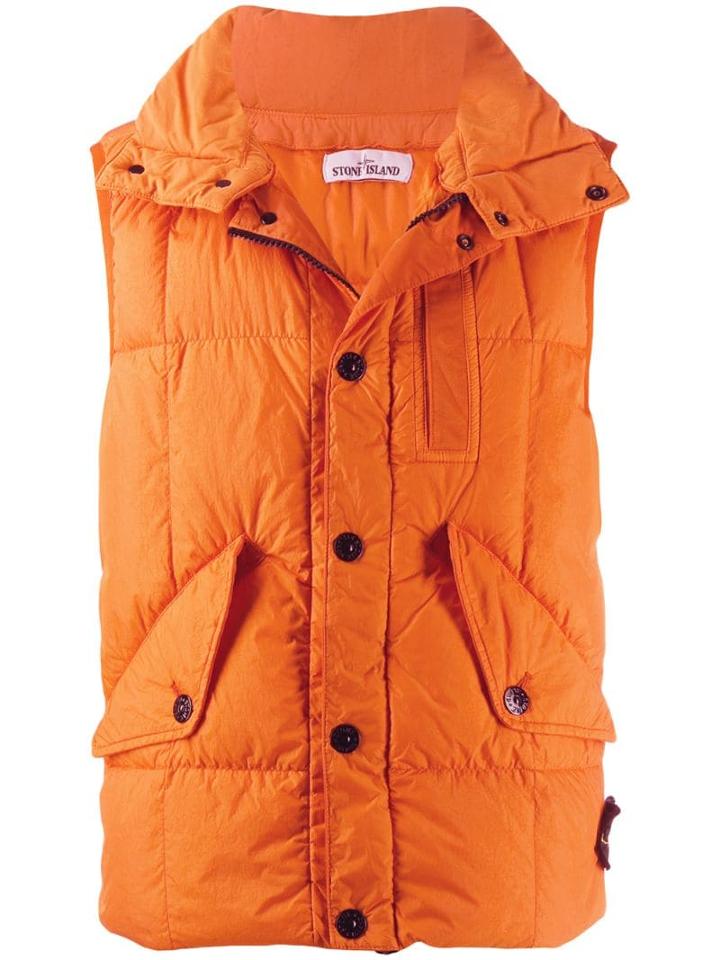 Stone Island Puffer Gilet - Orange