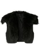 Comme Des Garçons Vintage Faux-fur Vest - Black