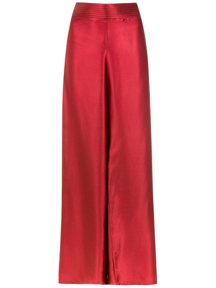 Amir Slama Silk Palazzo Pants - Red