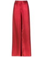 Amir Slama Silk Palazzo Pants - Red