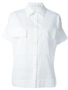 Victoria Victoria Beckham Poplin Safari Shirt, Women's, Size: 10, White, Cotton