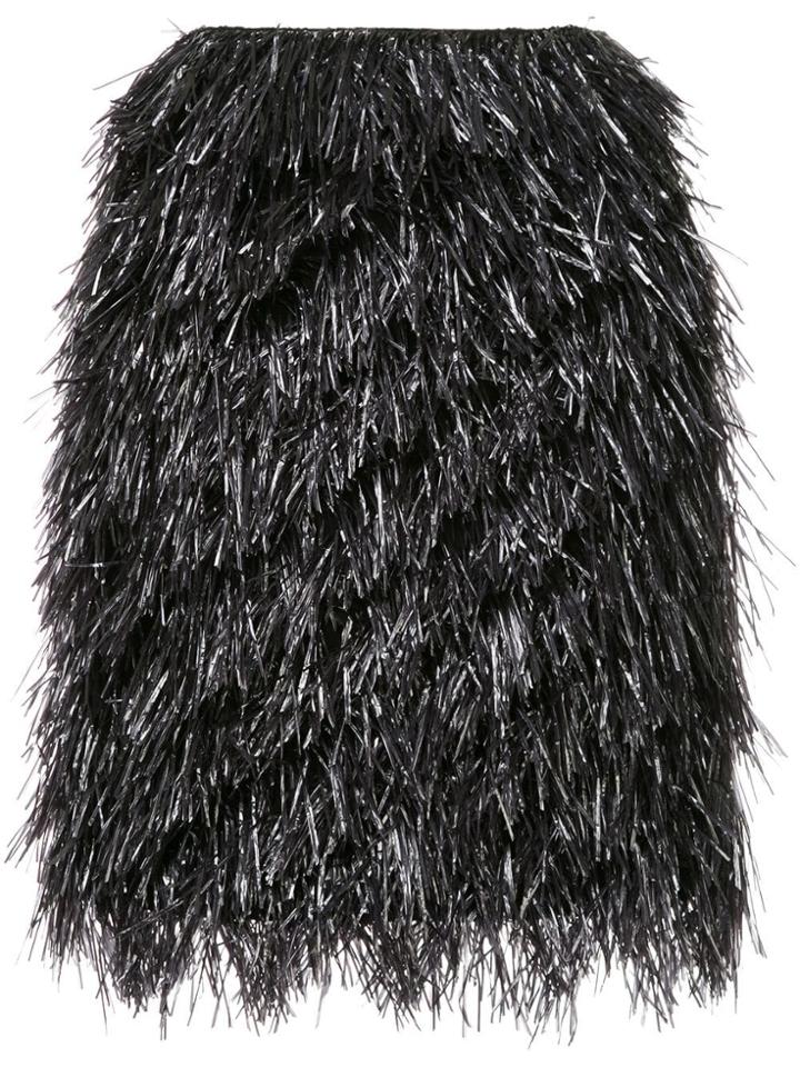 Goen.j Fringed Panel Skirt - Blue