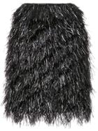 Goen.j Fringed Panel Skirt - Blue