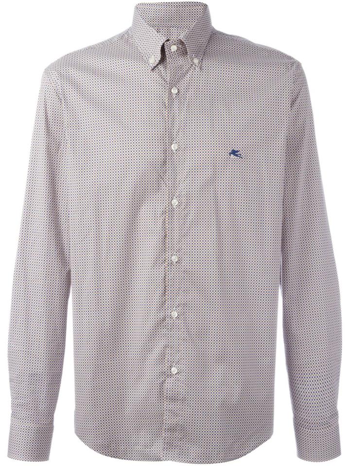 Etro Checked Print Shirt - Blue