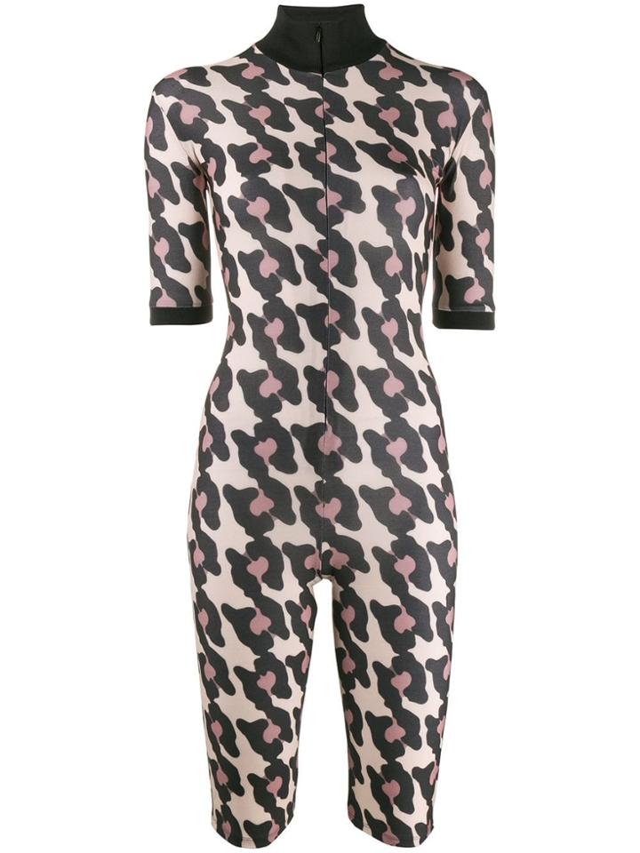 Atu Body Couture Animal Pattern Playsuit - Neutrals