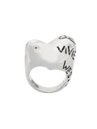 Vivienne Westwood Chunky Logo Ring - Metallic