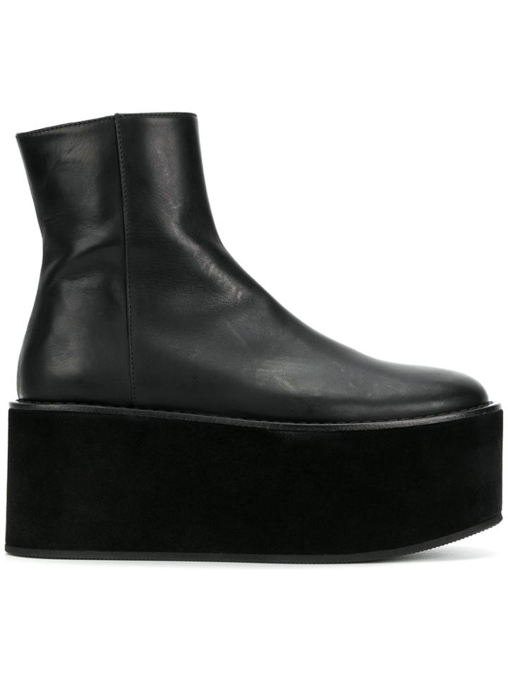 Ann Demeulemeester Platform Design Boots - Black