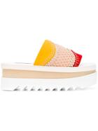 Stella Mccartney Peep-toe Platform Slides - Multicolour