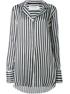 Marques'almeida - Striped Blouse - Women - Silk - M, White, Silk