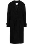 Lala Berlin Textured Belted Coat - Black