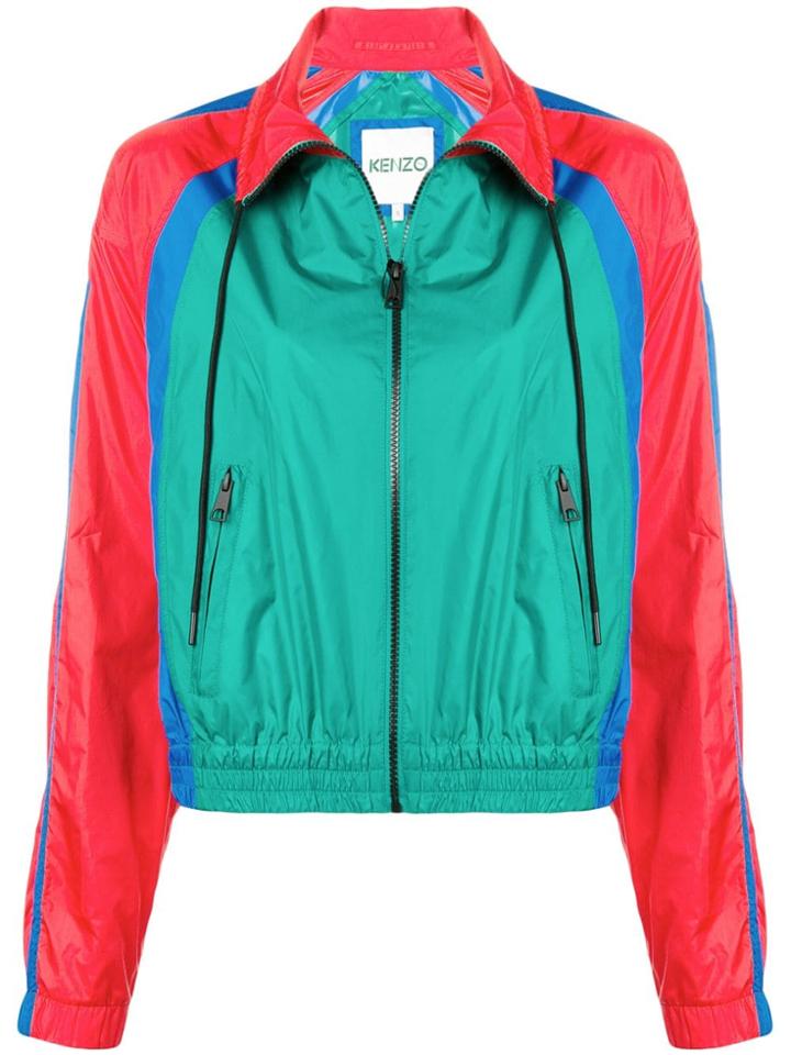 Kenzo Colour Block Track Jacket - Green