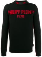 Philipp Plein Colour-block Relaxed-fit Jumper - Black
