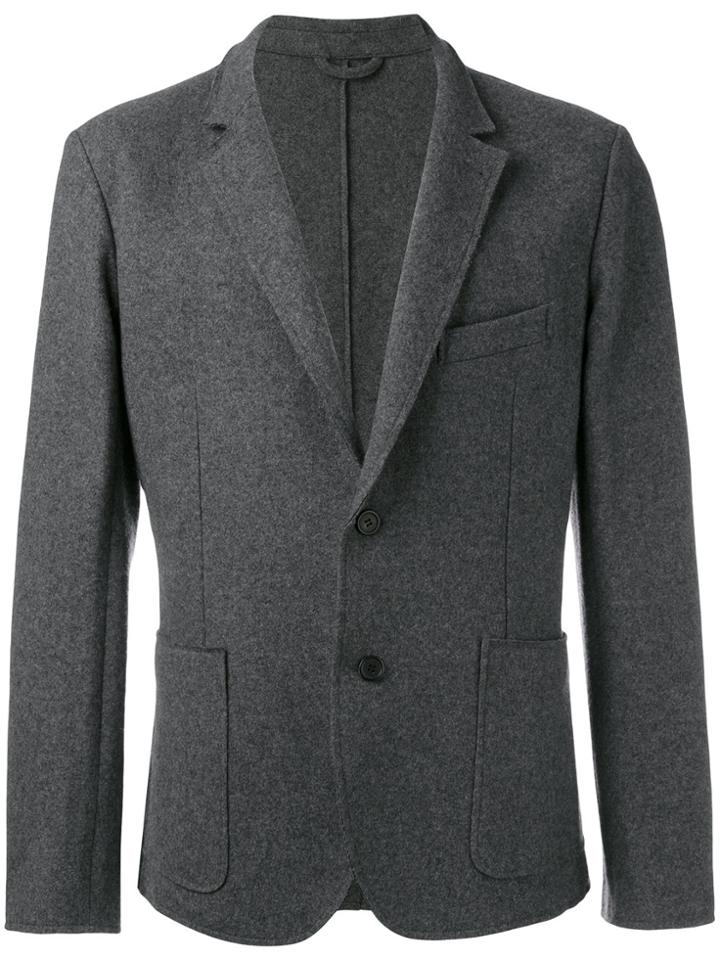 Ami Alexandre Mattiussi Unlined Soft Two Button Jacket - Grey