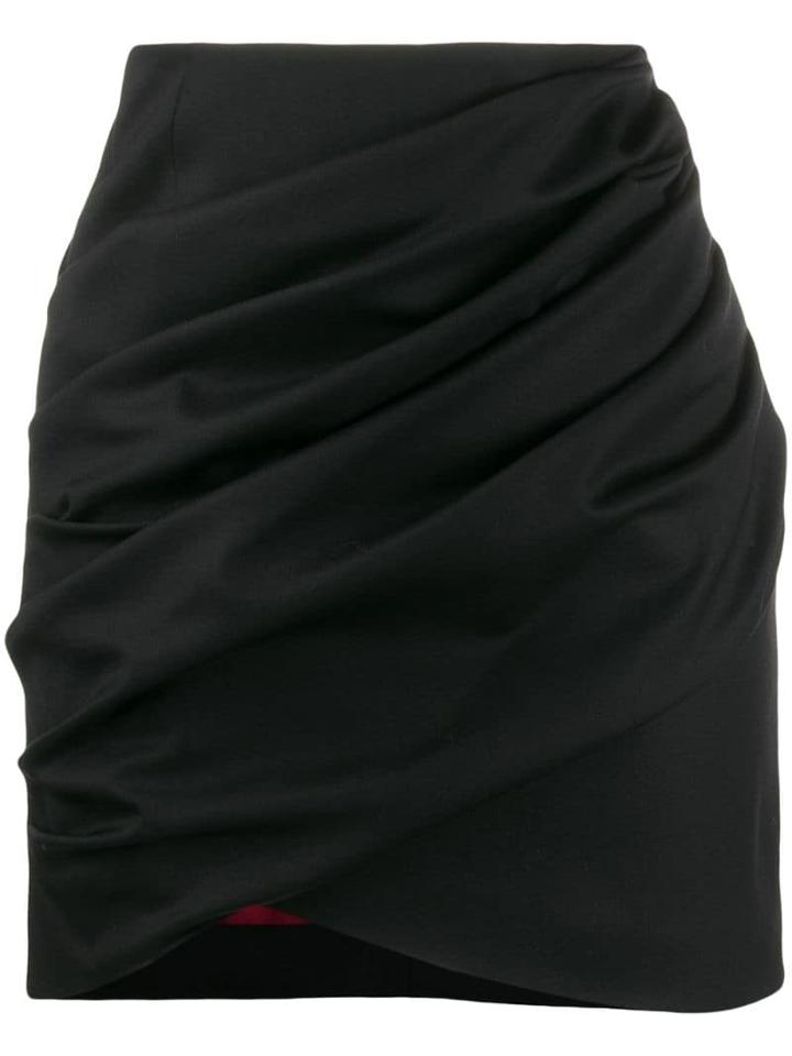 Sara Battaglia High Waisted Mini Skirt - Black