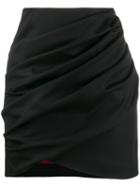 Sara Battaglia High Waisted Mini Skirt - Black